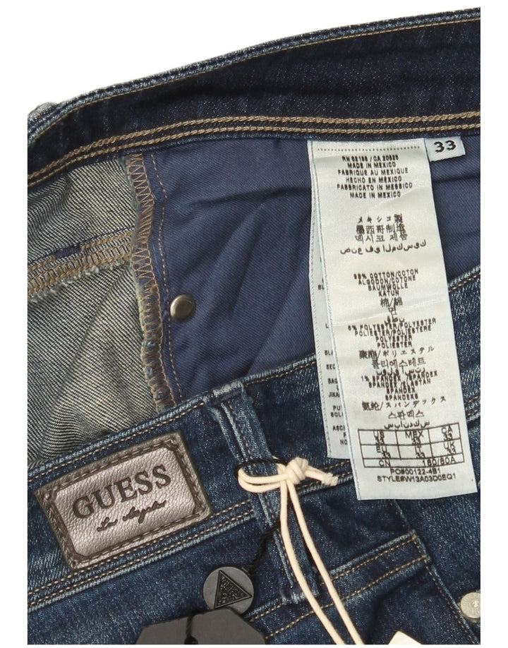 Guess Calça Jeans Feminina Regular Fit W33 L34 Azul Algodão
