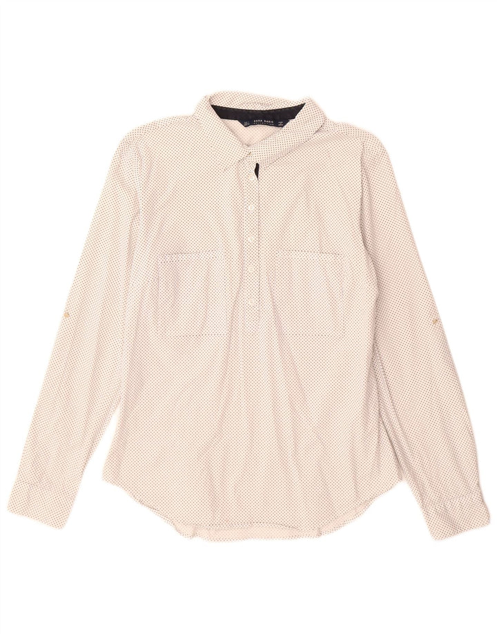 Pulôver feminino Zara UK 14 grande branco manchado
