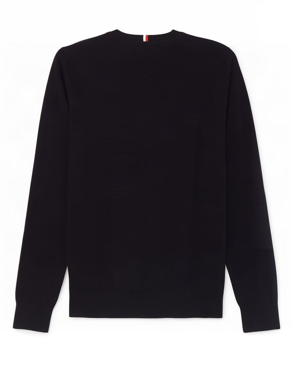 Suéter feminino Tommy Hilfiger com gola redonda, tamanho UK 18 XL, azul marinho, algodão