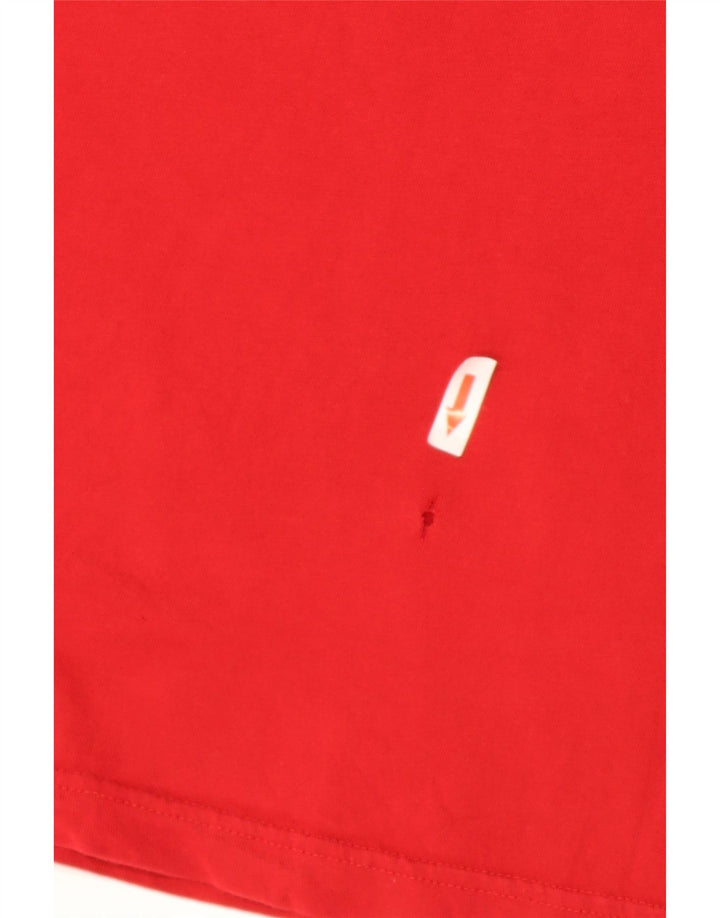 Adidas Mens Graphic T-Shirt Top Pequeno Algodão Vermelho