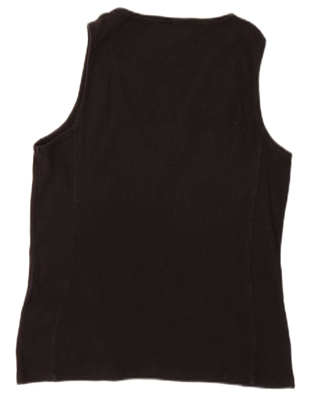 Colete feminino Champion Heritage Fit Top UK 14 grande algodão preto