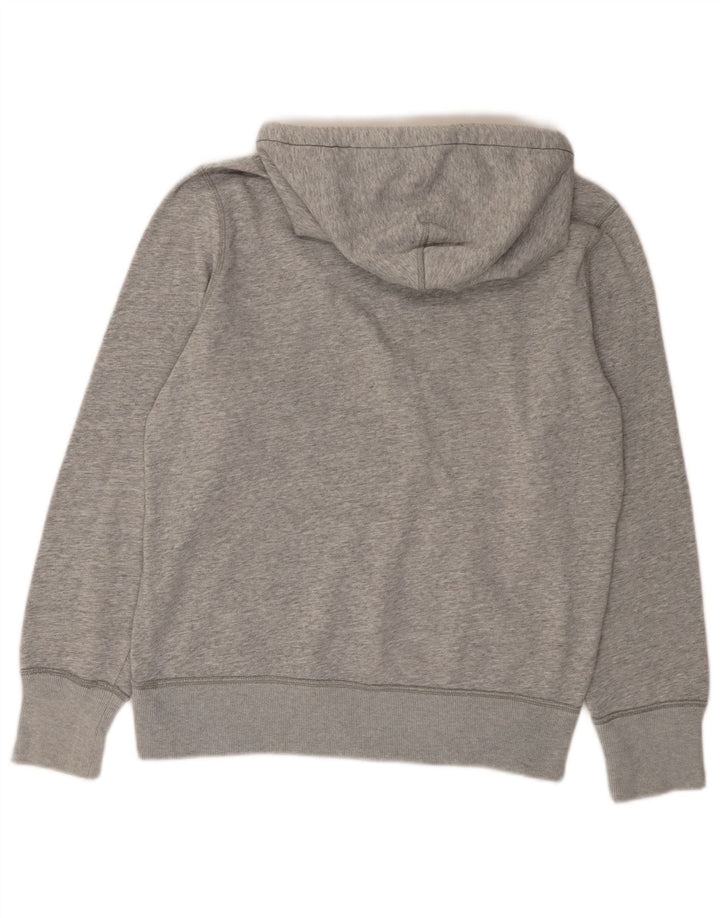 Suéter com capuz gráfico masculino American Eagle algodão cinza médio
