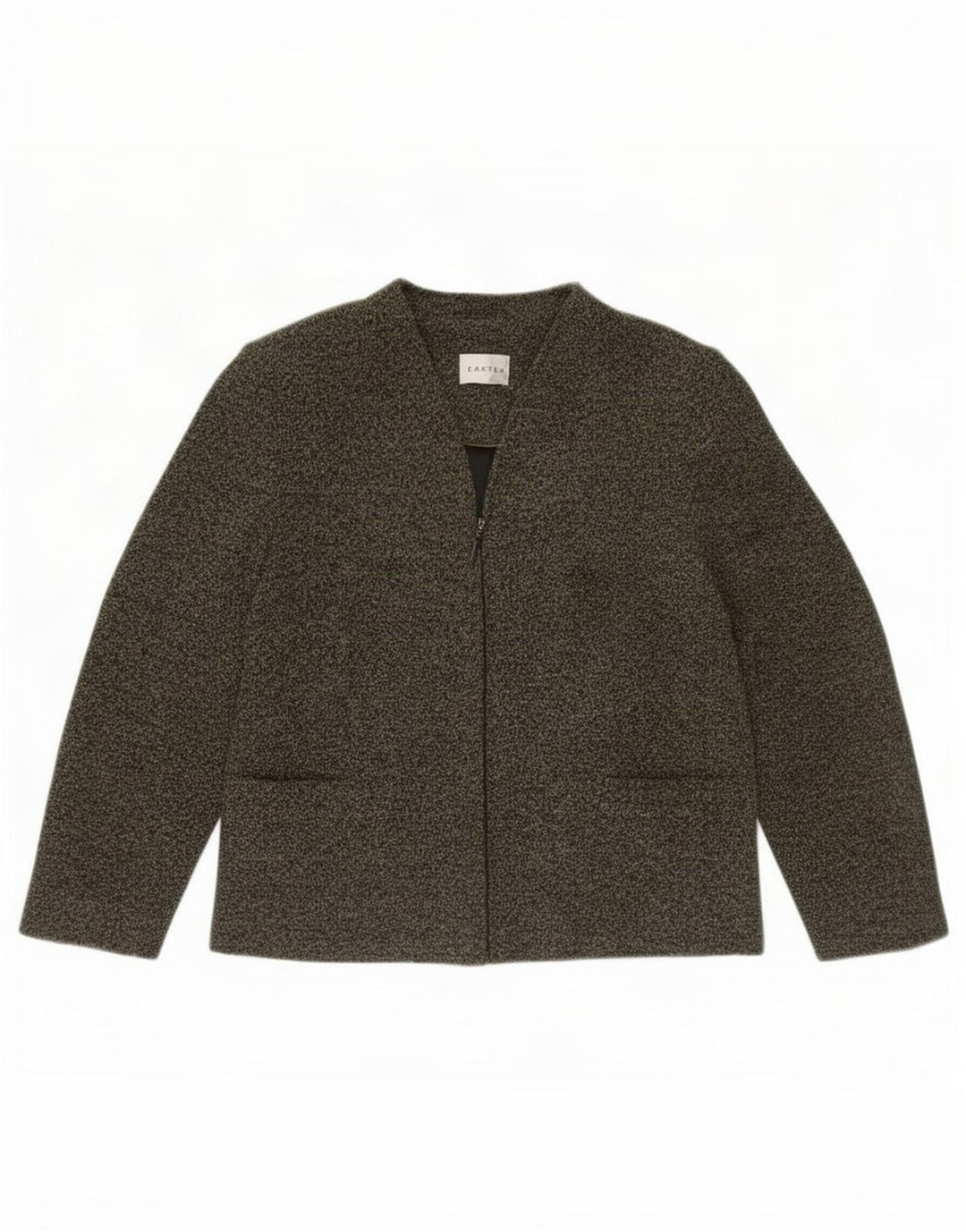 Jaqueta Blazer Feminina Eastex Reino Unido 18 XL Poliéster Salpicado Verde