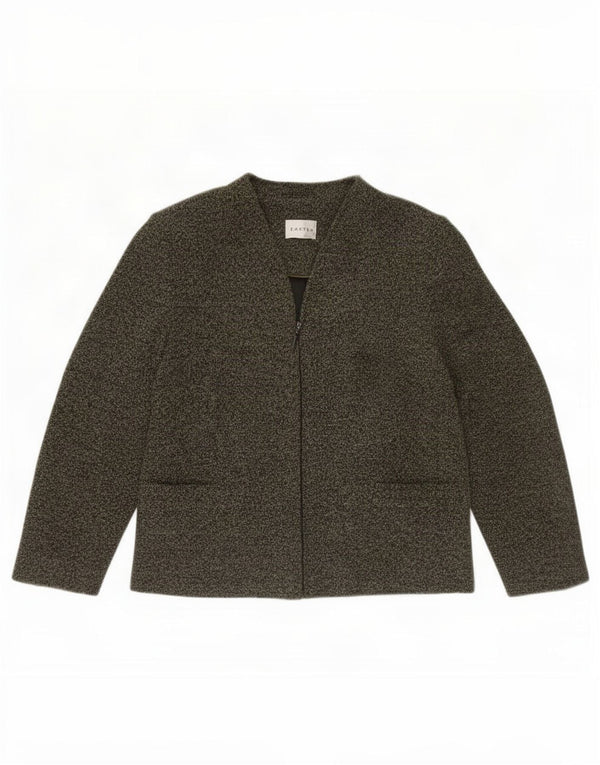 Jaqueta Blazer Feminina Eastex Reino Unido 18 XL Poliéster Salpicado Verde