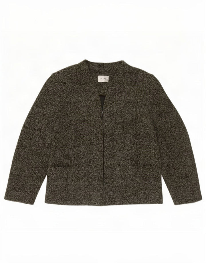 Jaqueta Blazer Feminina Eastex Reino Unido 18 XL Poliéster Salpicado Verde