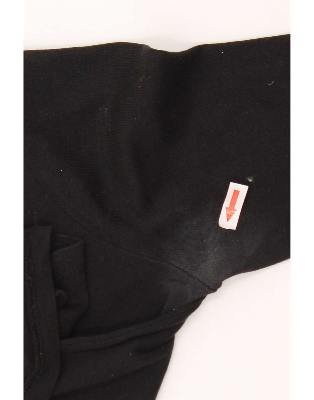 Top feminino Zara manga 3/4 UK 8 pequeno algodão preto