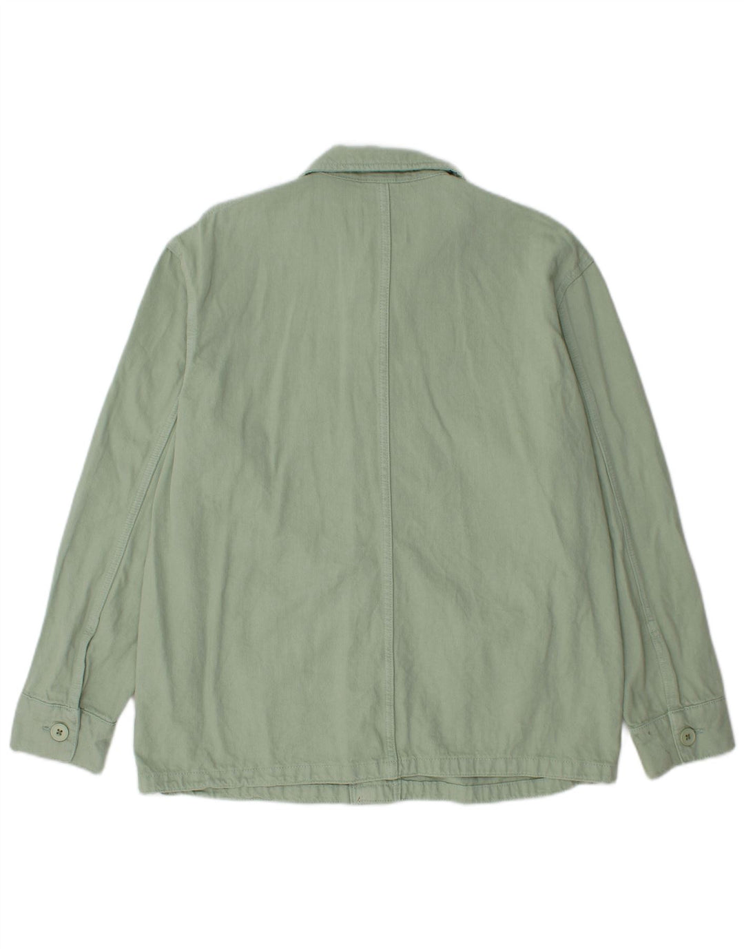 Jaqueta utilitária masculina Zara UK 38 algodão verde médio
