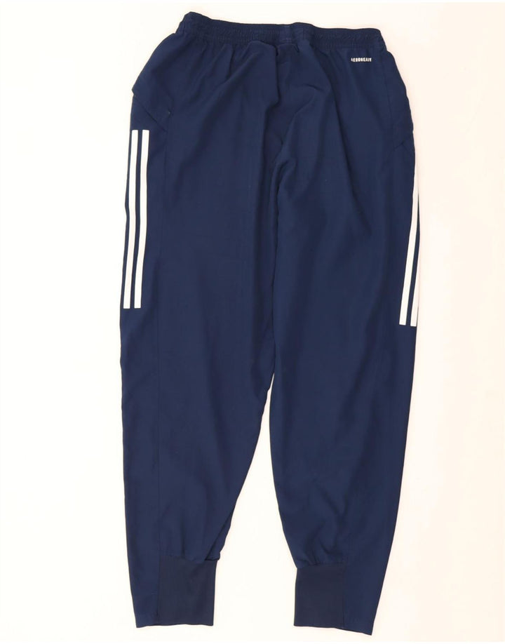 Adidas Mens Aeroready Calças de treino Joggers grandes poliéster azul marinho