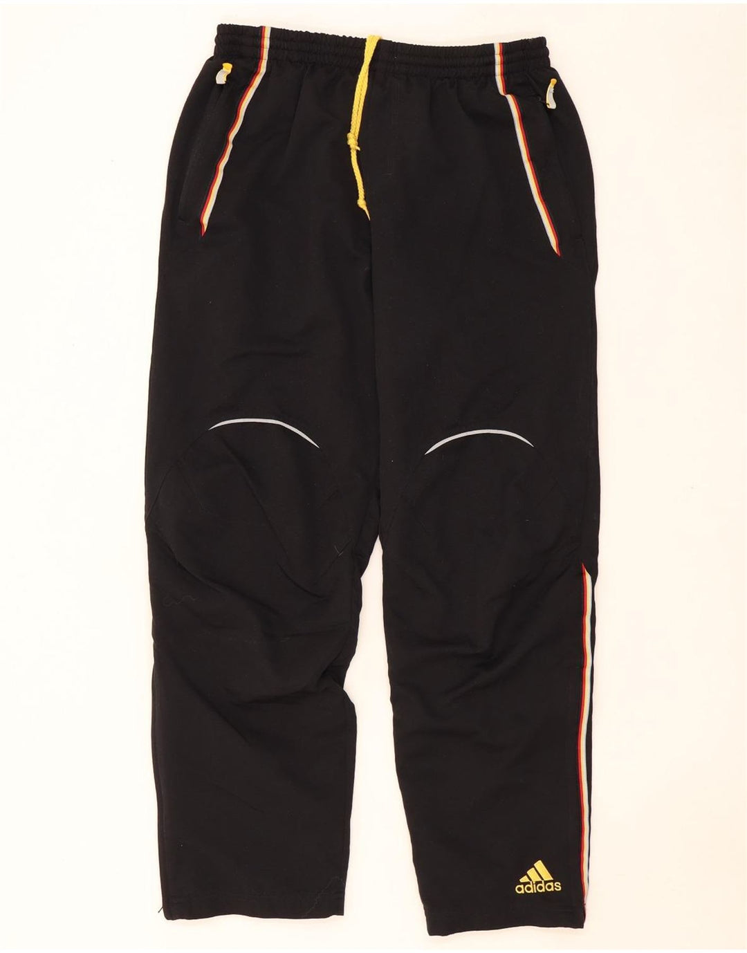 Calças de treino masculinas ADIDAS UK 42/44 grandes W36 L30 poliéster preto