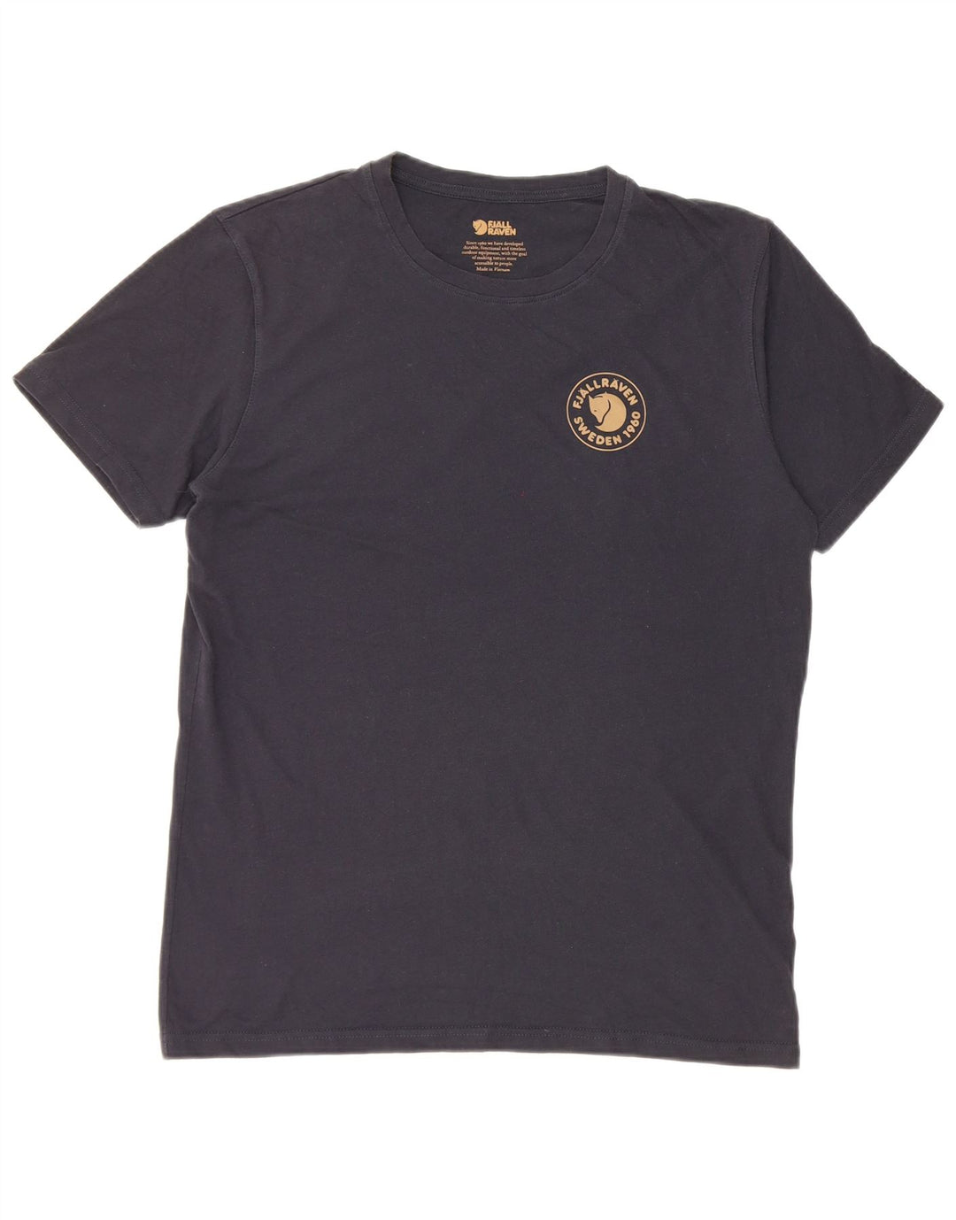 Camiseta masculina Fjall Raven de algodão preto médio