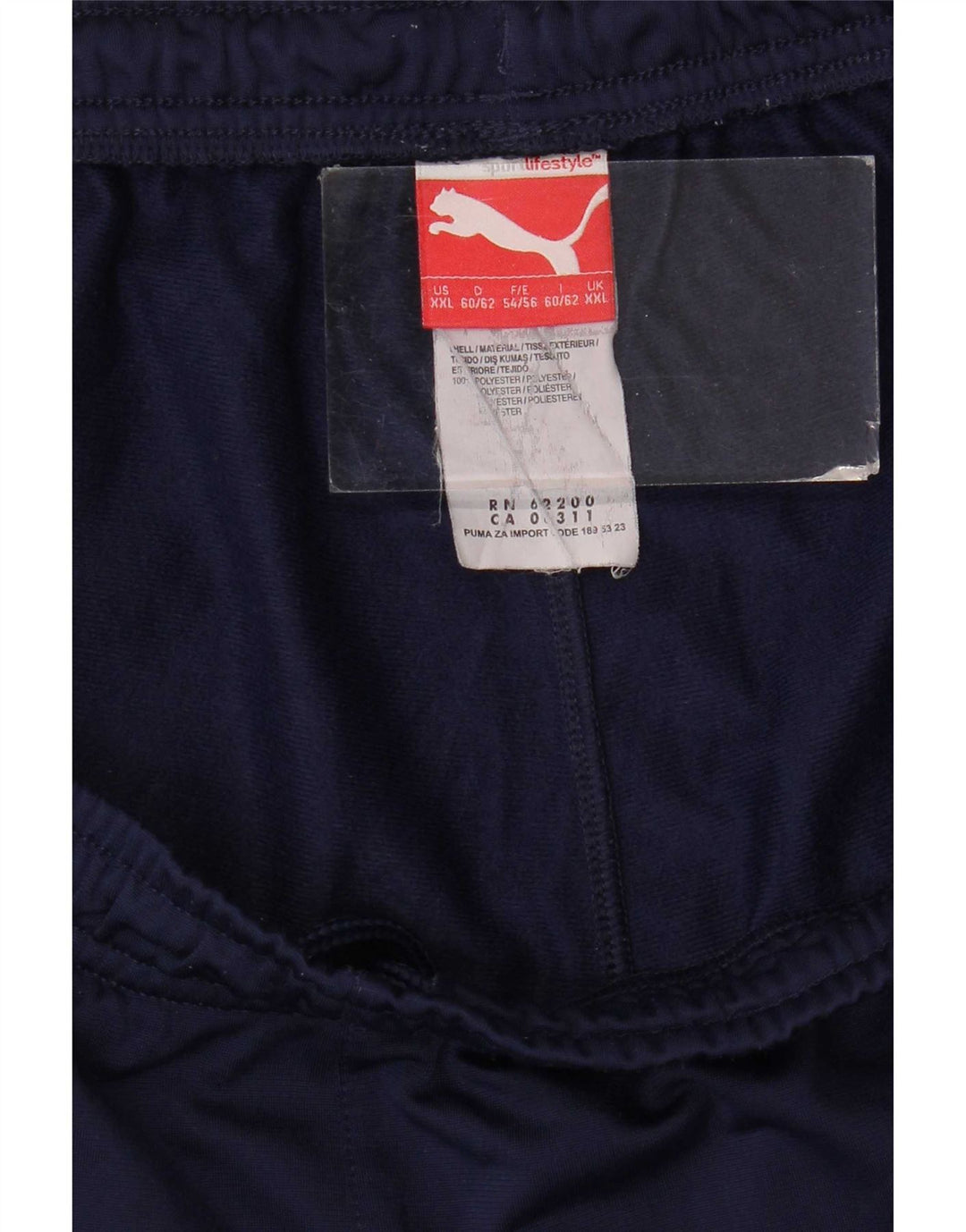 Calça de treino masculina Puma 2XL poliéster azul marinho