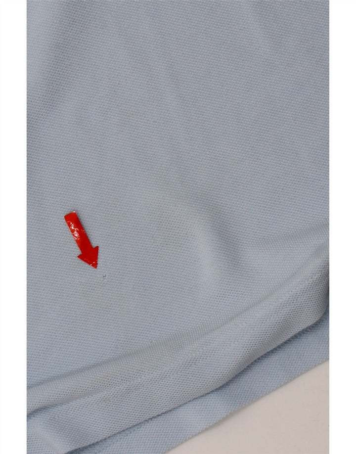 Camisa polo feminina Lacoste tamanho 44 grande algodão azul
