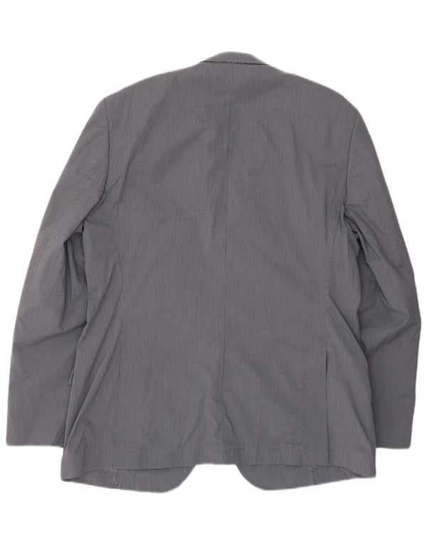 Angelo Litrico Jaqueta blazer masculina de 2 botões IT 54 2XL risca de giz cinza