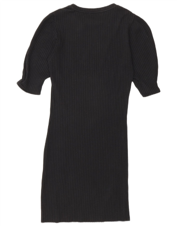 Vestido Bodycon feminino Zara Reino Unido 14 grande preto