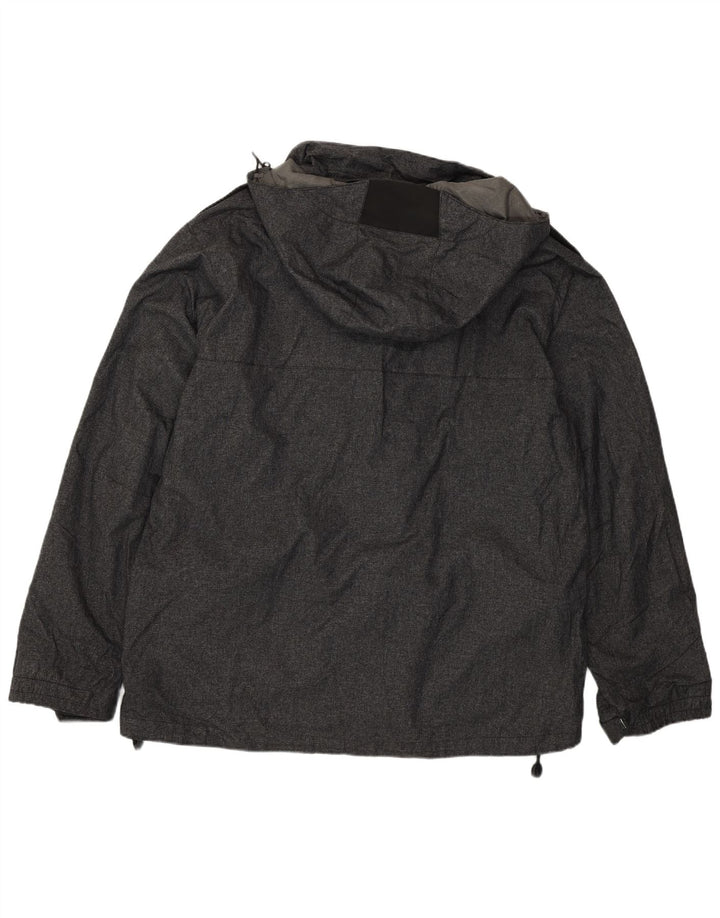 Jaqueta utilitária masculina Columbia com capuz UK 40 grande poliamida cinza