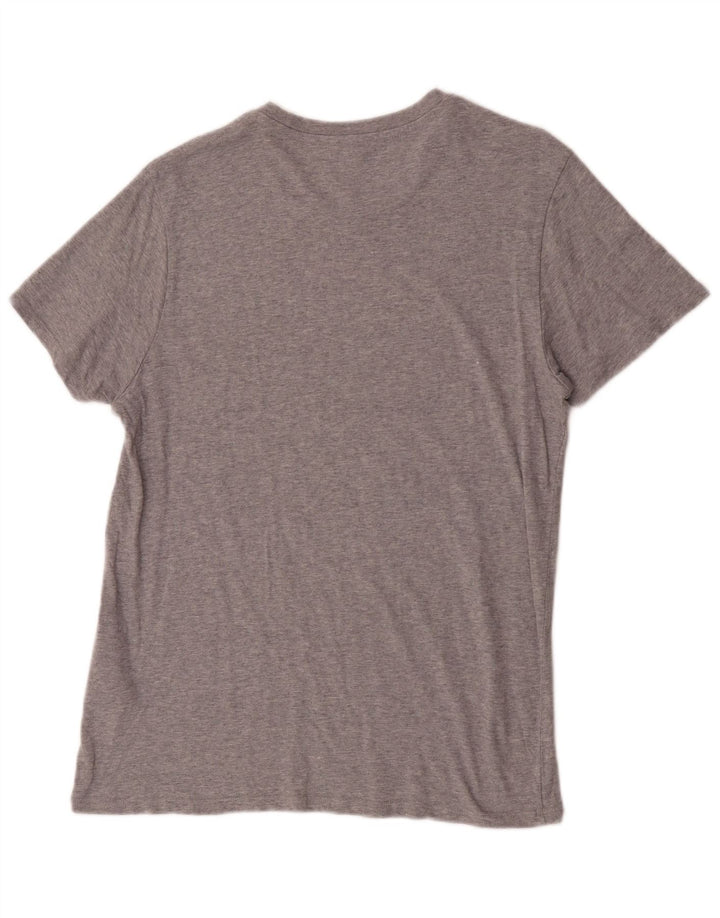 Camiseta gráfica masculina Levi's Top algodão manchado cinza médio
