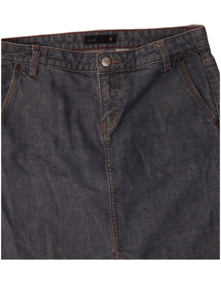 J. CREW Saia jeans feminina US 4 pequena W30 algodão azul