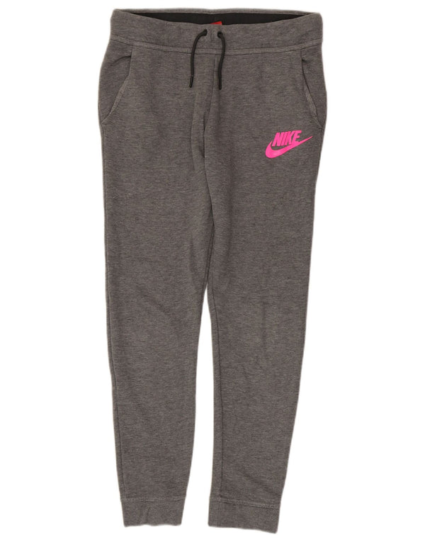 Calça de treino Nike Girls Graphic Joggers 13-14 anos XL cinza algodão