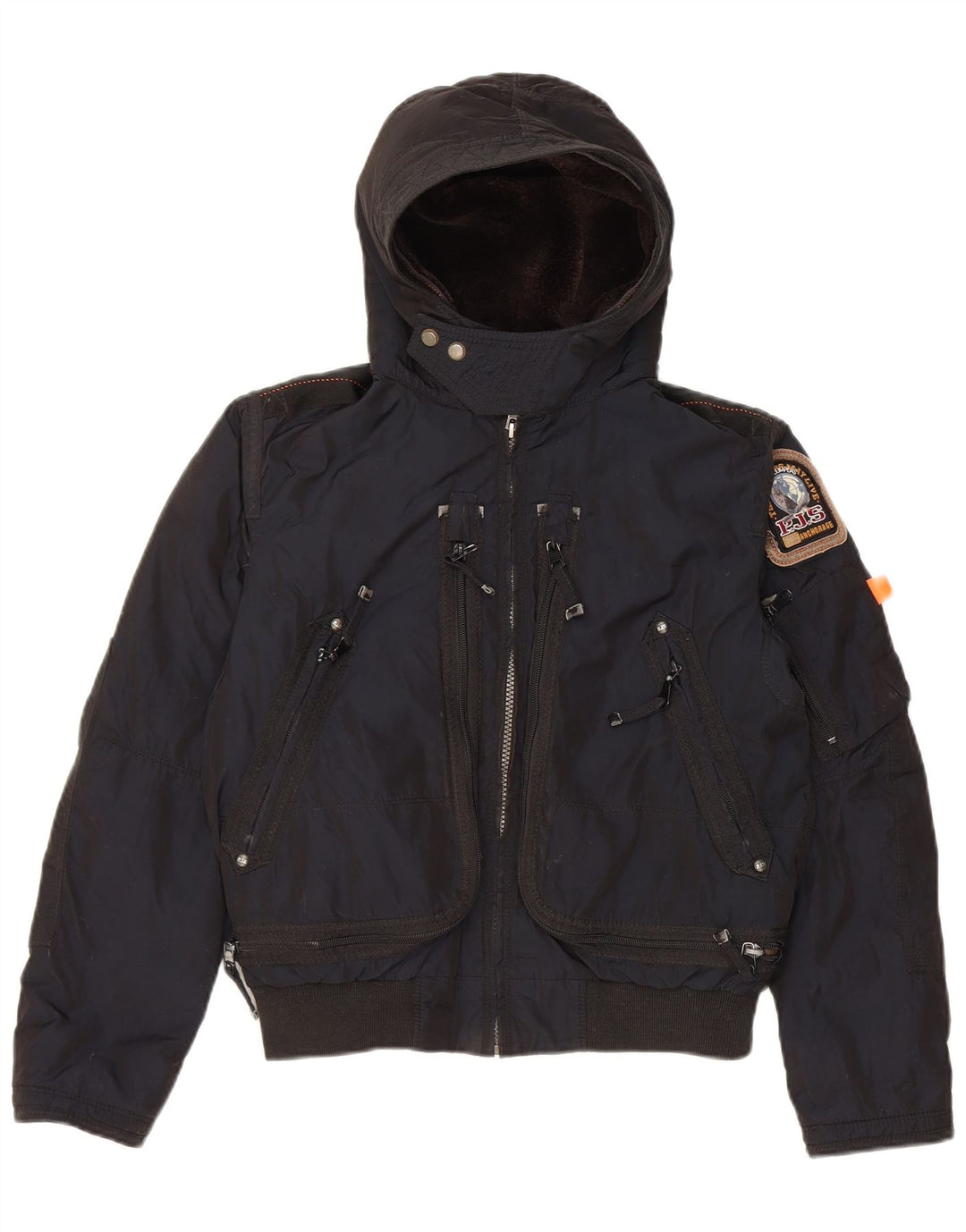Jaqueta Parajumpers Meninos Acolchoada com Capuz 11-12 Anos Pequeno Poliéster Azul Marinho