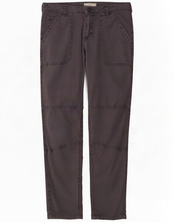 Fat Face Womens Straight Casual Trousers UK 12 Medium W34 L30 Grey Cotton