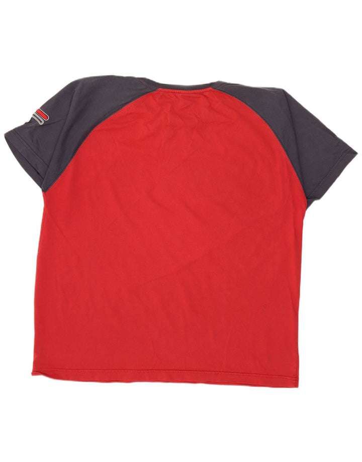 Camiseta masculina Fila Graphic Top XL vermelho colorblock