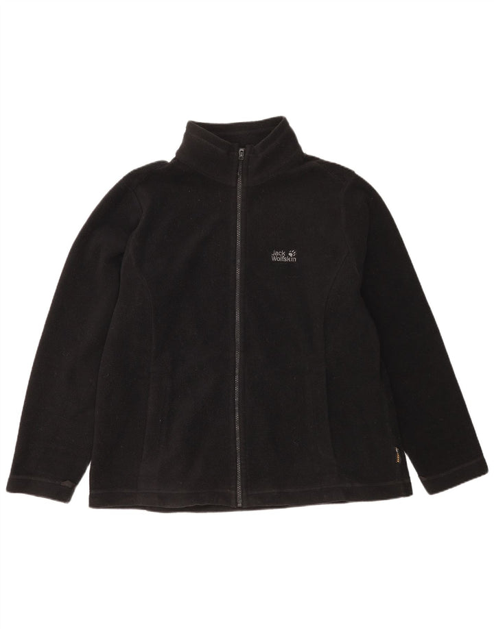 Jaqueta masculina de lã Jack Wolfskin UK 40 grande poliéster preto