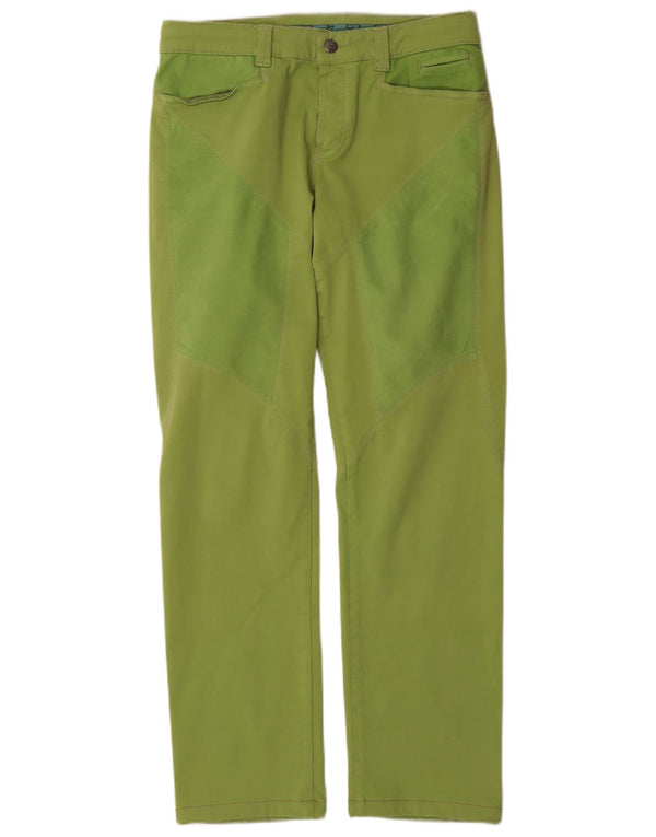 9.2 by Carlo Chionna Calça masculina reta casual W34 L30 algodão verde