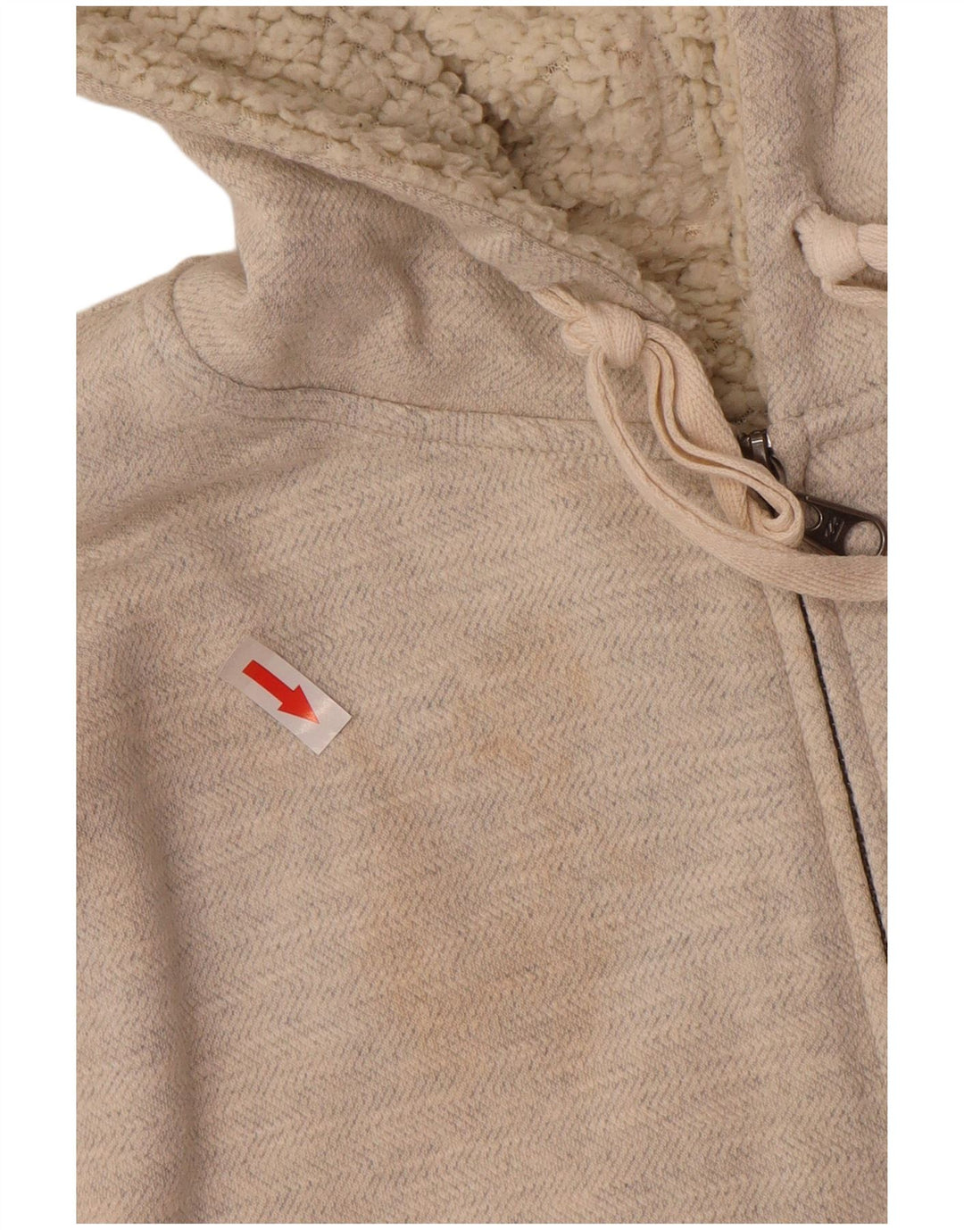 Suéter feminino com capuz e zíper BILLABONG Reino Unido 8 bloco colorido cinza pequeno