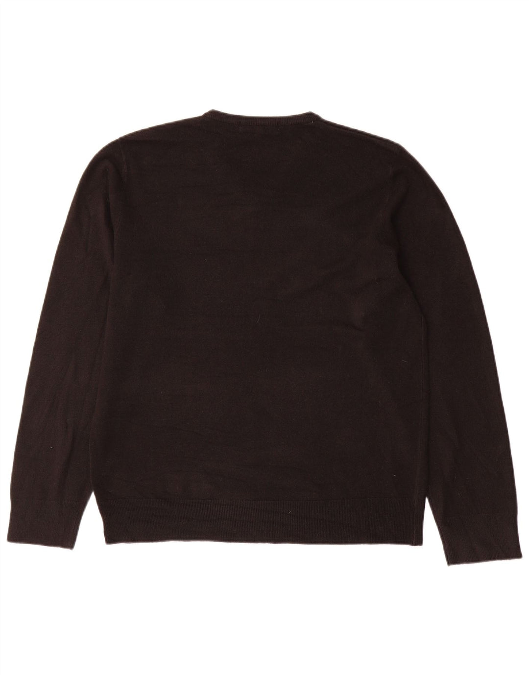 Suéter masculino Marks & Spencer com decote em V grande acrílico preto