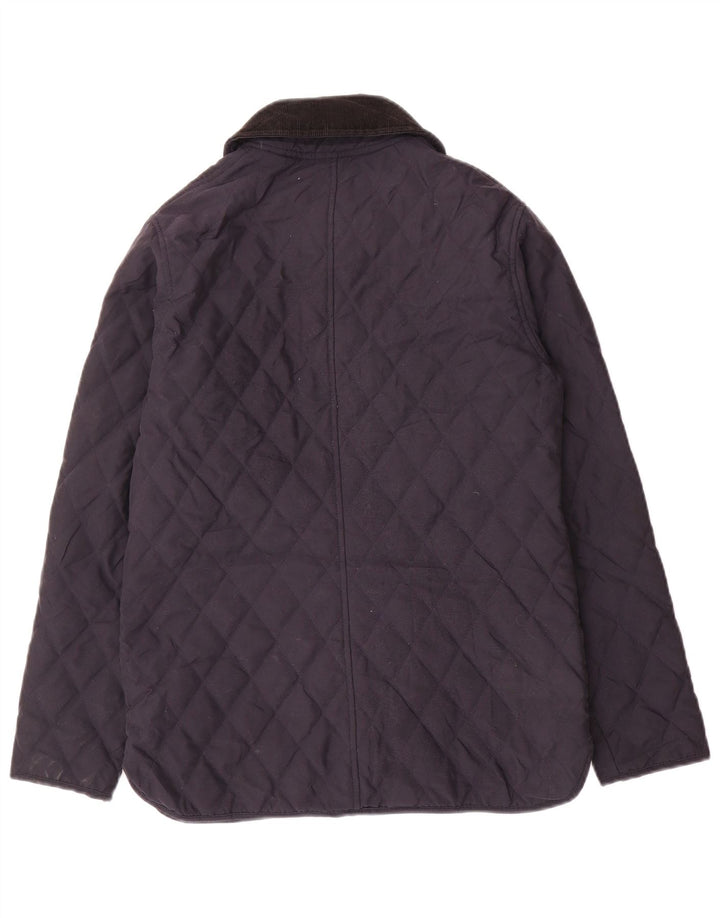 Jaqueta acolchoada feminina BARBOUR UK 8 poliéster azul marinho pequeno