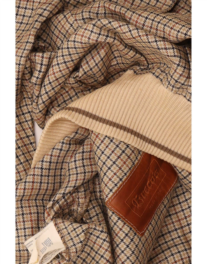 Jaqueta bomber masculina Breco IT 52 XL marrom houndstooth algodão