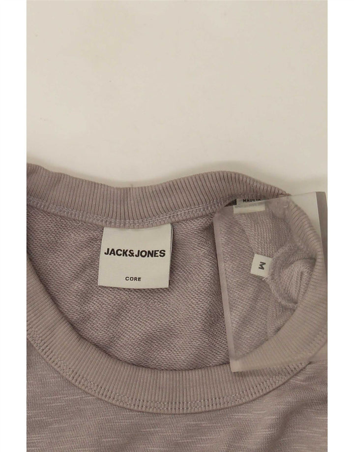 Jack & Jones moletom gráfico masculino jumper cinza médio manchado