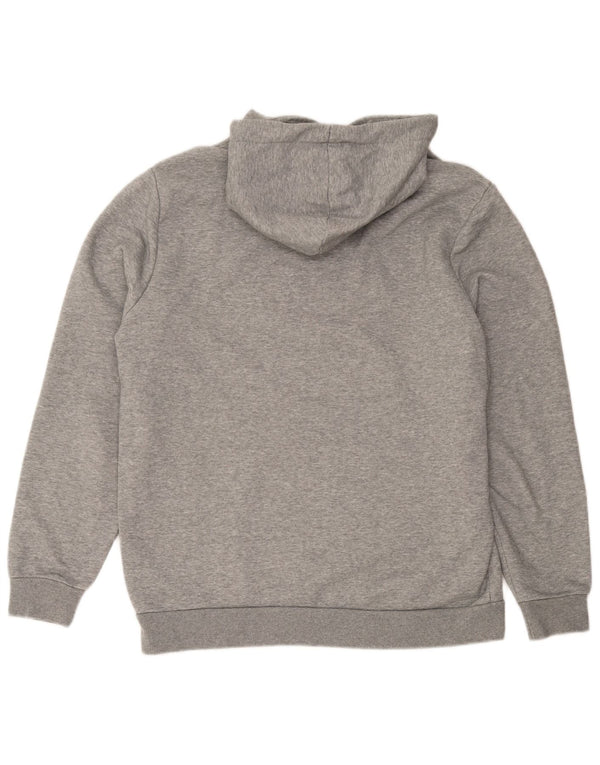 Suéter com capuz gráfico masculino Puma grande cinza manchado