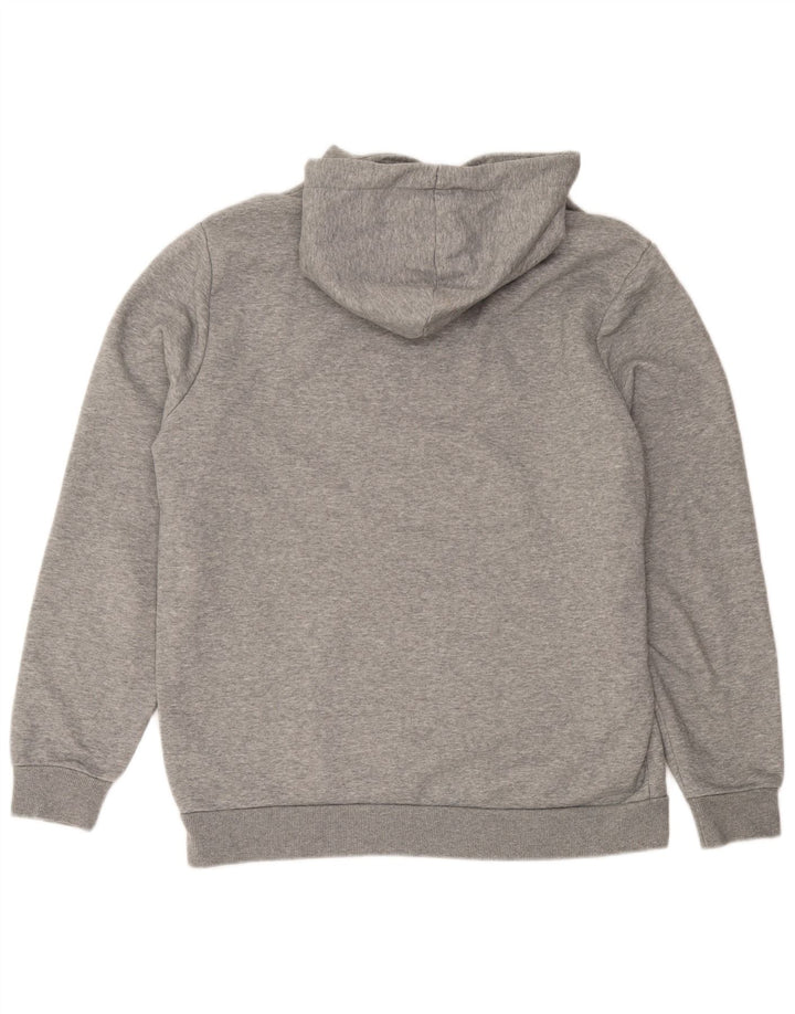 Suéter com capuz gráfico masculino Puma grande cinza manchado
