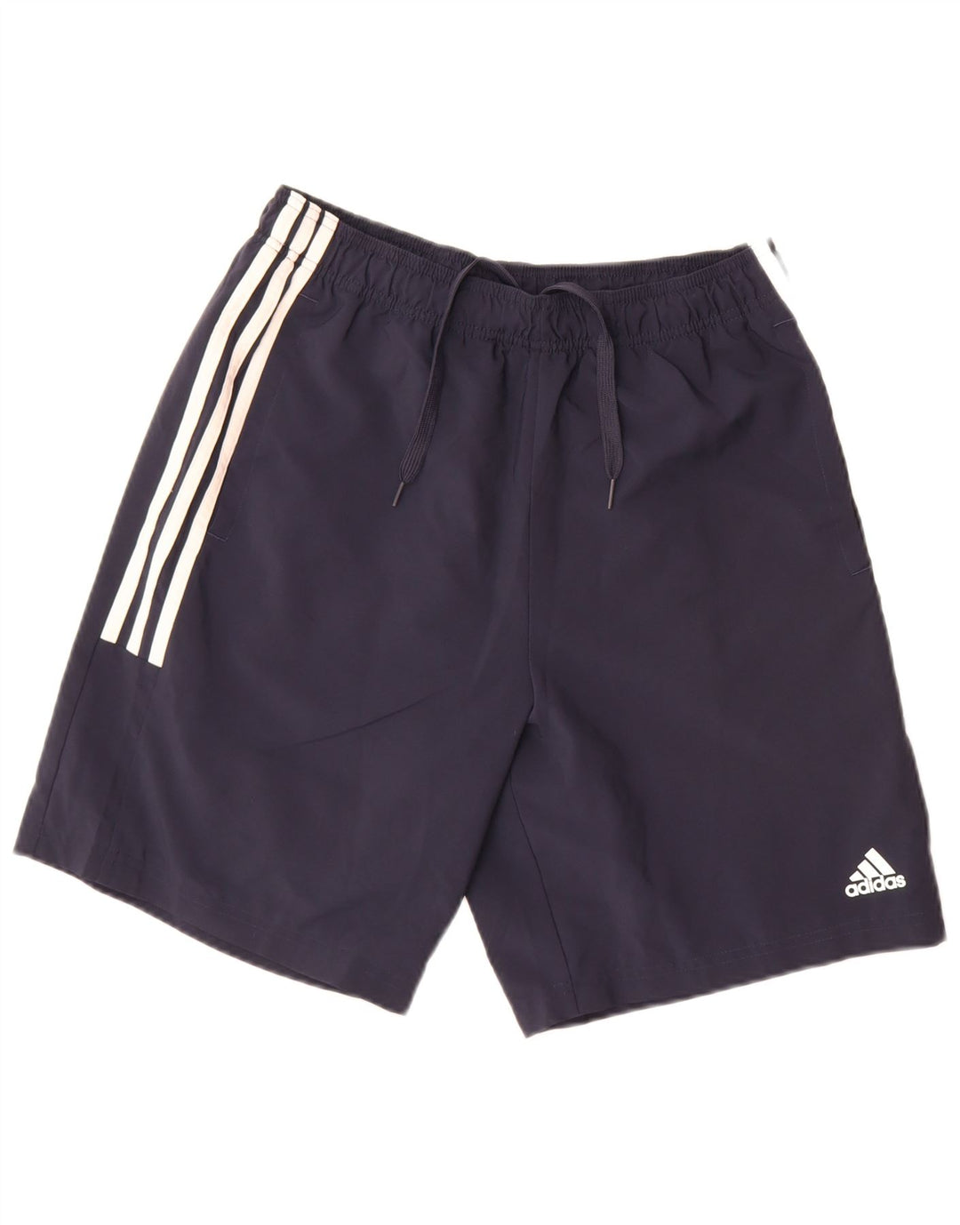 Shorts esportivos masculinos Adidas médio azul marinho poliéster