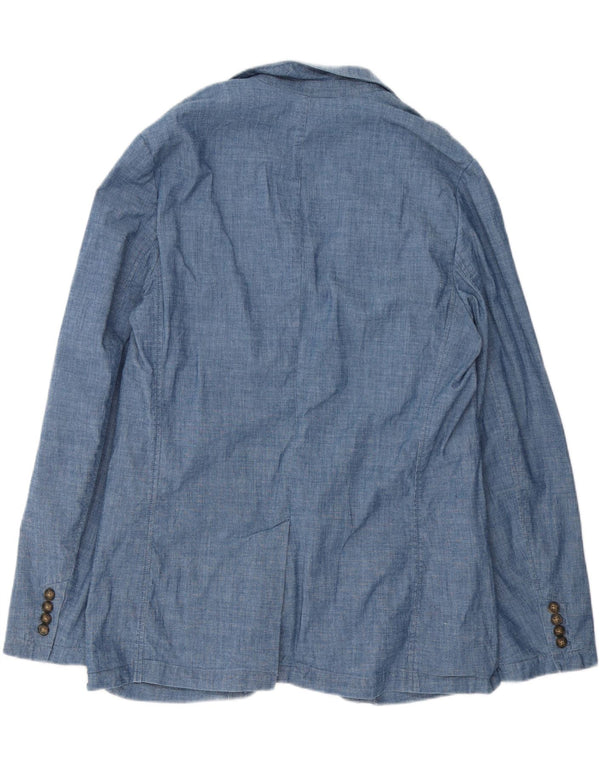 Jaqueta Blazer Masculina Gap com 2 Botões Reino Unido 40 Grande Algodão Azul