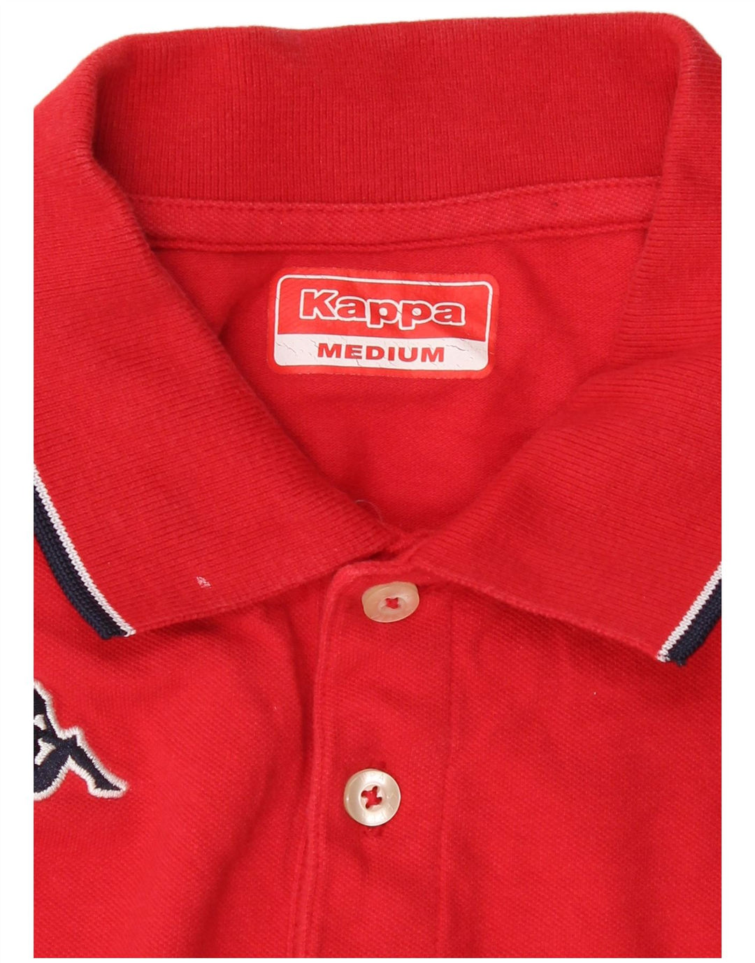 Camisa polo masculina KAPPA de algodão vermelho médio
