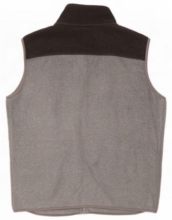 James Pringle Mens Fleece Gilet UK 40 Grande Cinza Colourblock Poliéster