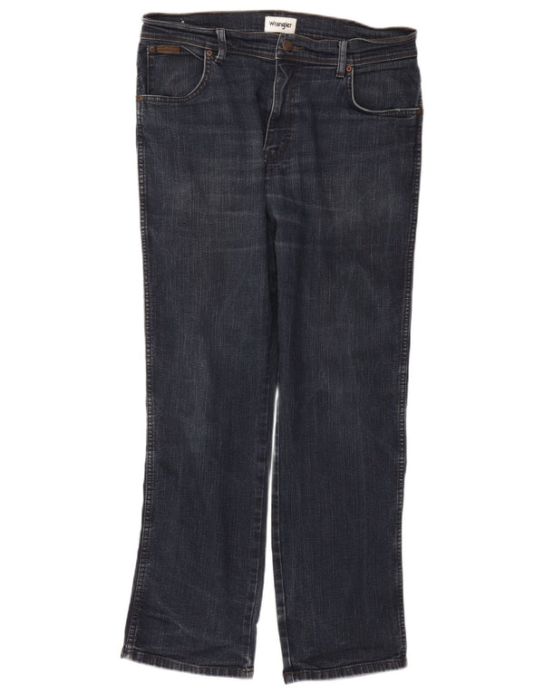 Wrangler Masculino Texas Straight Jeans W34 L32 Azul Marinho Algodão