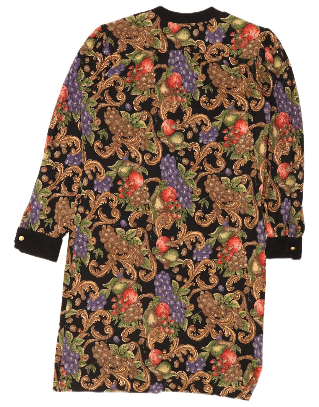 Vestido feminino vintage UK 12 médio floral multicolorido