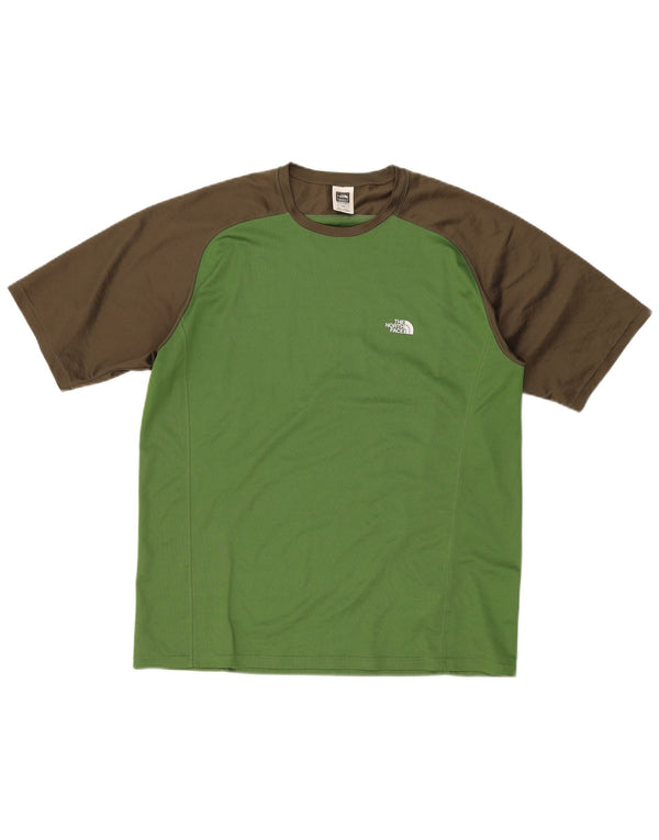 Camiseta masculina The North Face grande poliéster colorblock verde