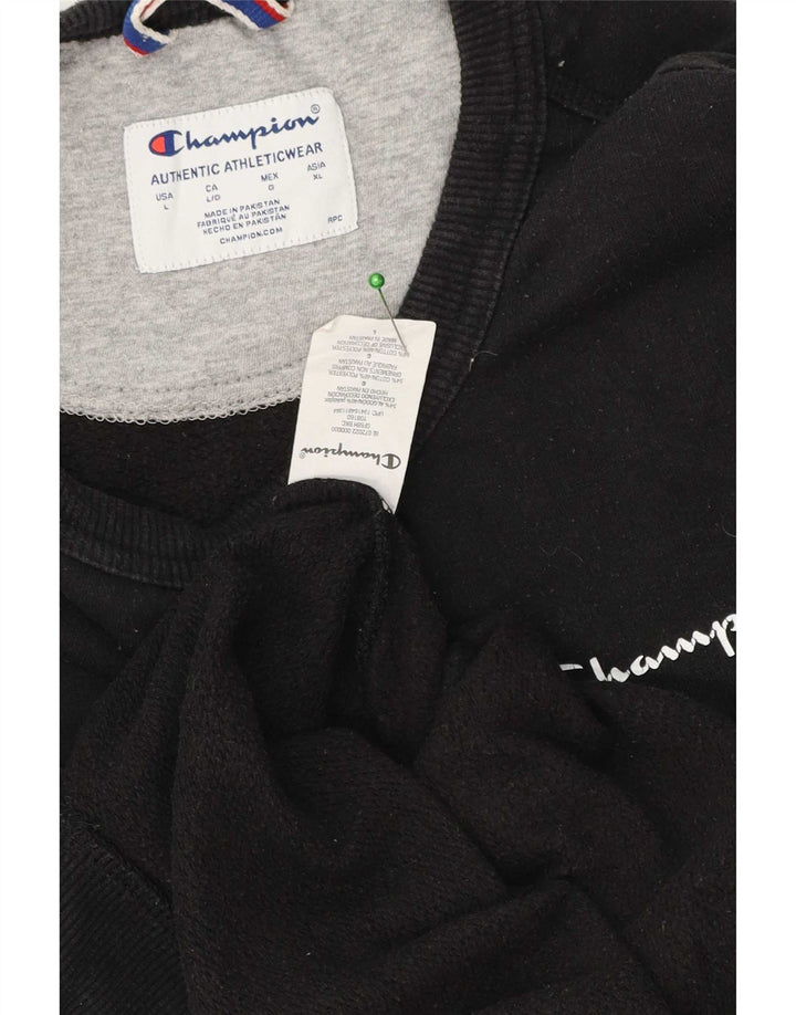 Champion moletom masculino jumper grande algodão preto