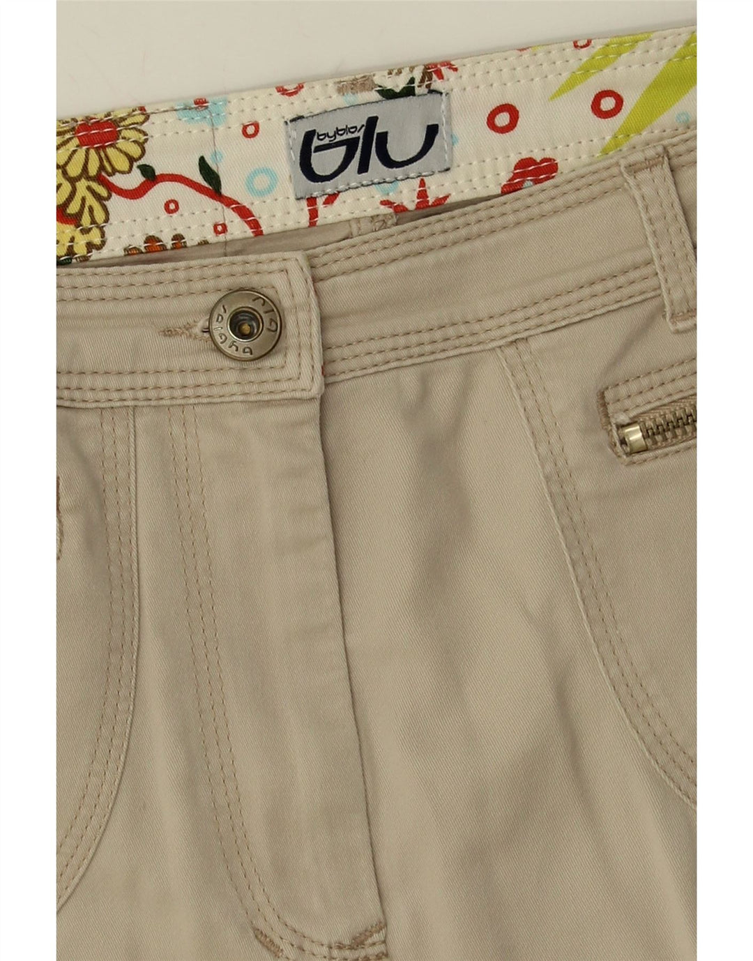 BYBLOS Womens Straight Skirt W30 Medium Beige Vintage Byblos and Second-Hand Byblos from Messina Hembry 