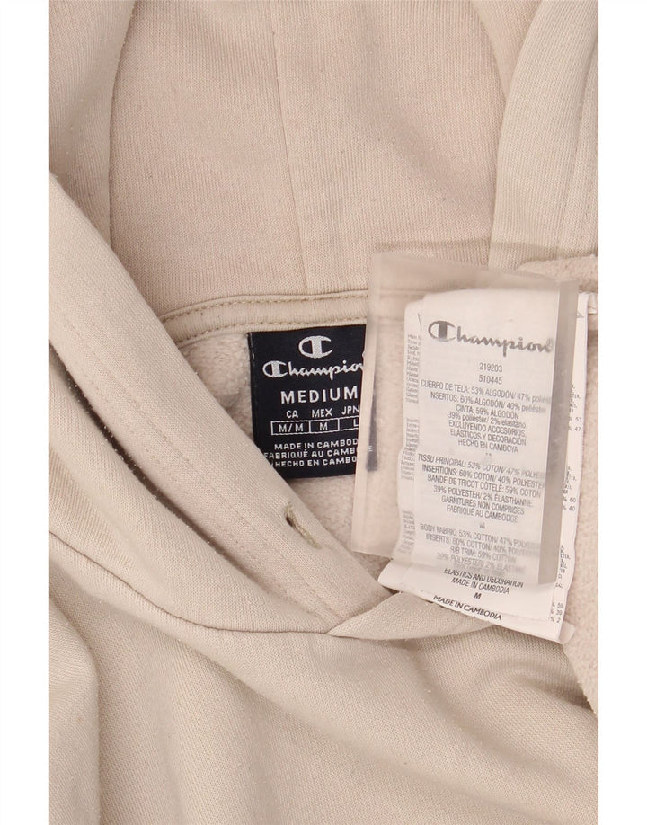 Jumper masculino com capuz gráfico Champion médio algodão bege