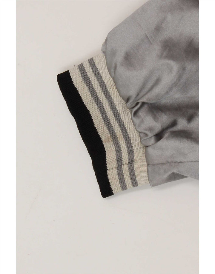 Jaqueta vintage masculina gráfica reversível IT 54 2XL preto colorblock