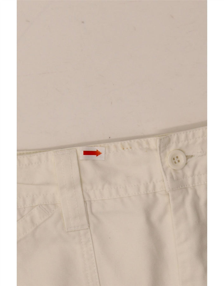 Mini saia feminina Benetton IT 42 médio W29 algodão branco
