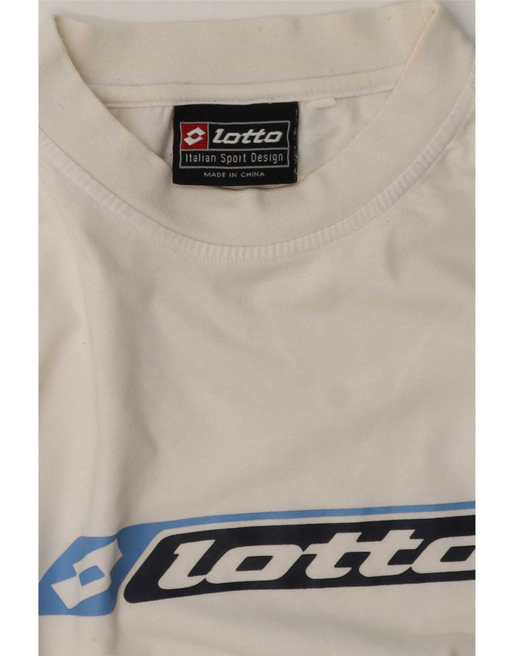 Camiseta gráfica masculina Lotto Top médio branco
