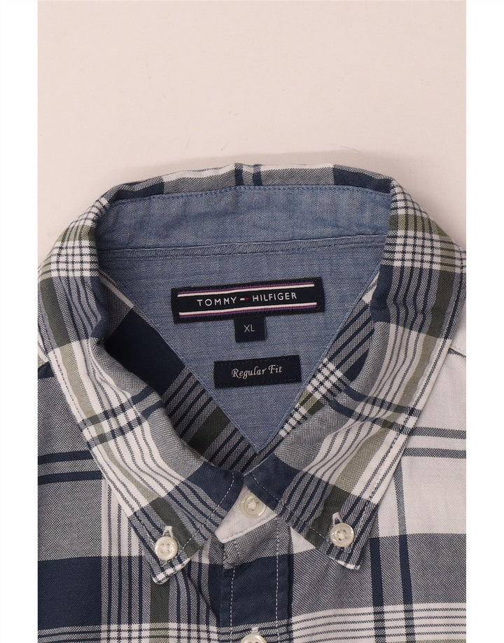Camisa Tommy Hilfiger Masculina Regular Fit XL Azul Marinho Xadrez