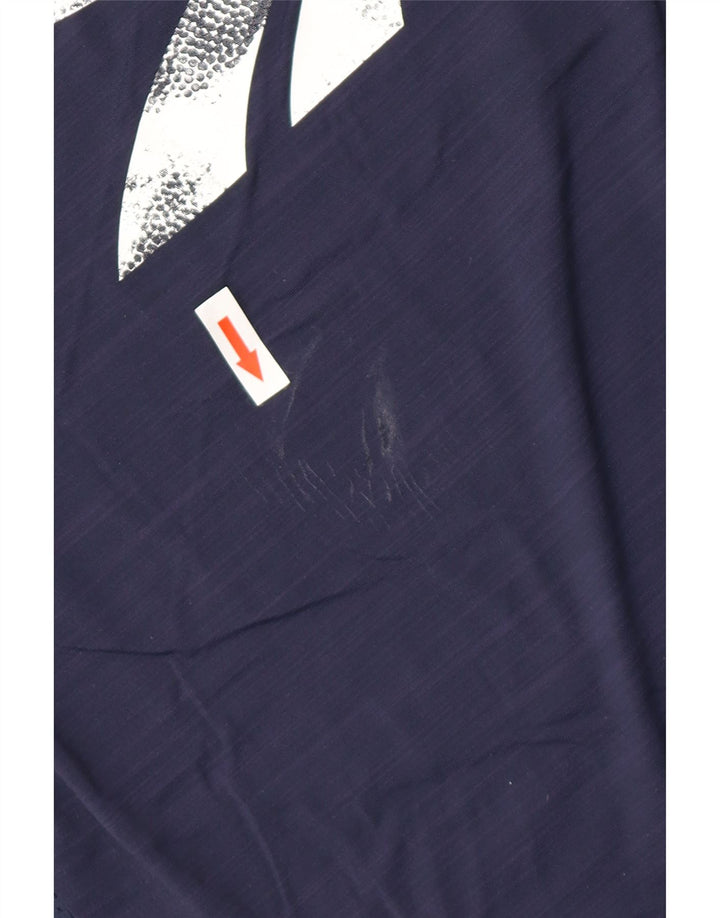 Camiseta gráfica masculina REEBOK Top médio azul marinho