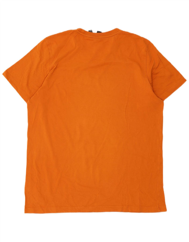 Adidas Mens Graphic T-Shirt Top Grande Algodão Laranja